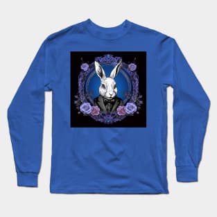 White Rabbit In A Suit Long Sleeve T-Shirt